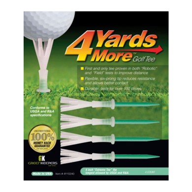 GOLF TEE 4YDS MORE - (GREEN) 4INCH EXT