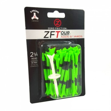 Zero Friction golfové tee, 3 hroty, 2-3/4", balení 40ks, Citrus Green