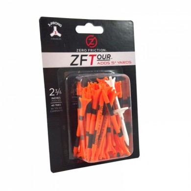 Zero Friction golfové tee, 3 hroty, 2-3/4", balení 40ks, Orange